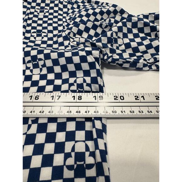 Uniqlo x Disney Mickey Mouse Open Collar Short Sleeve Camp Shirt XS Blue Checked - Picture 7 of 9